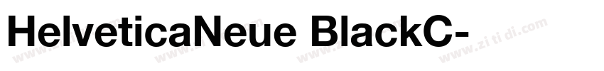 HelveticaNeue BlackC字体转换